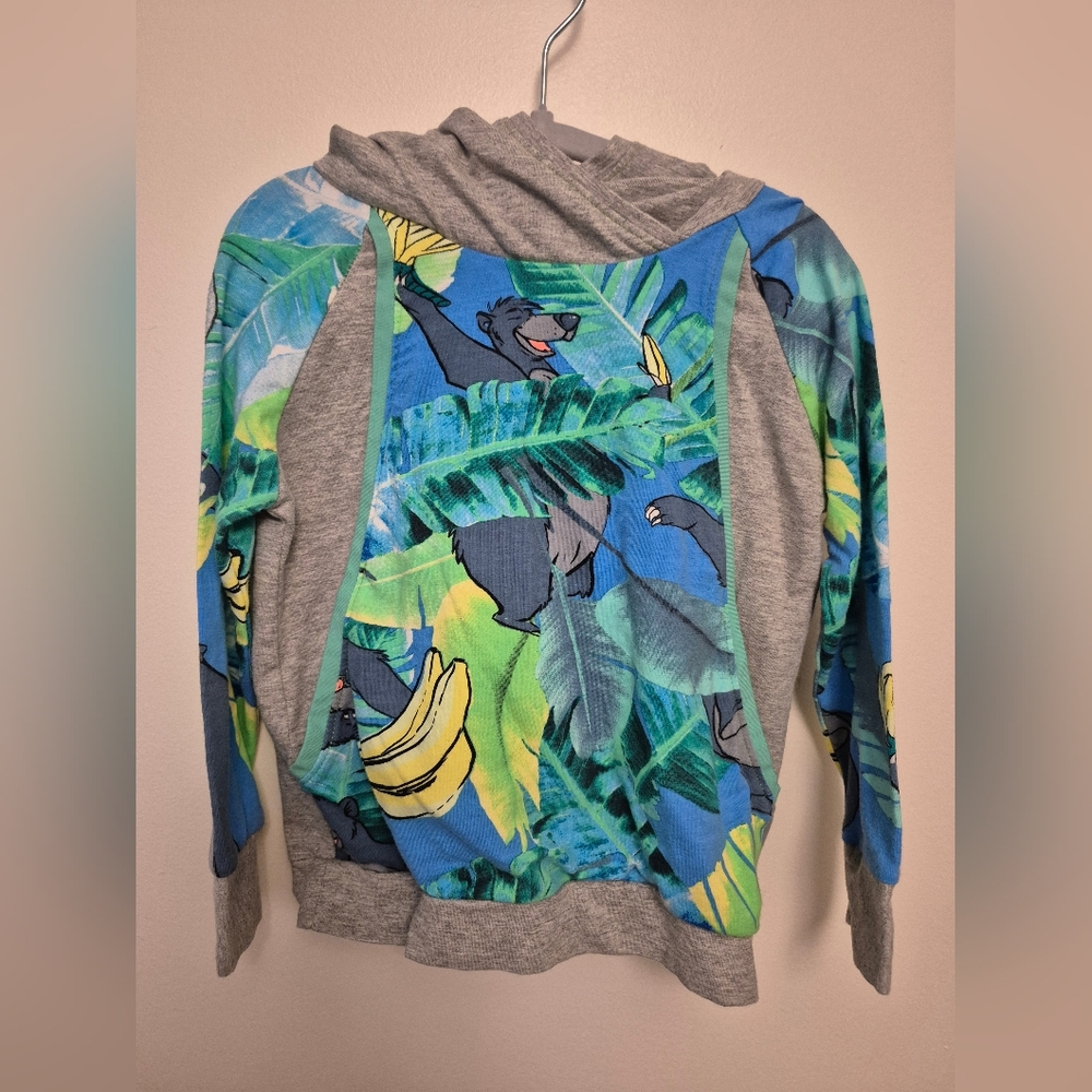 Upcycled 2T Hoodie with Pockets in Baloo Jungle Book Print
